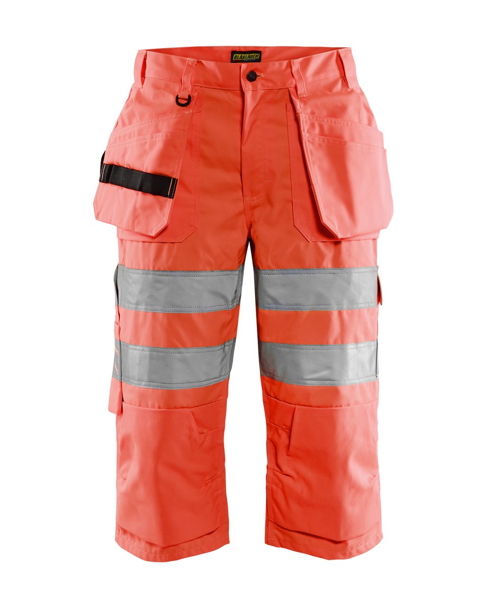 Blåkläder 1539 High Vis piraatbroek met gereedschapszakken - High Vis Rood