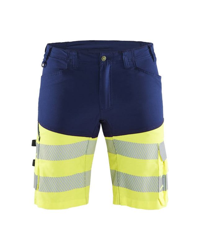 Blåkläder 1541 High Vis Short met stretch - Marine/High Vis Geel