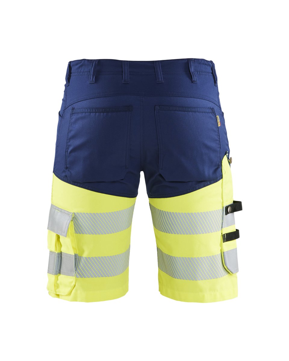 Blåkläder 1541 High Vis Short met stretch - Marine/High Vis Geel