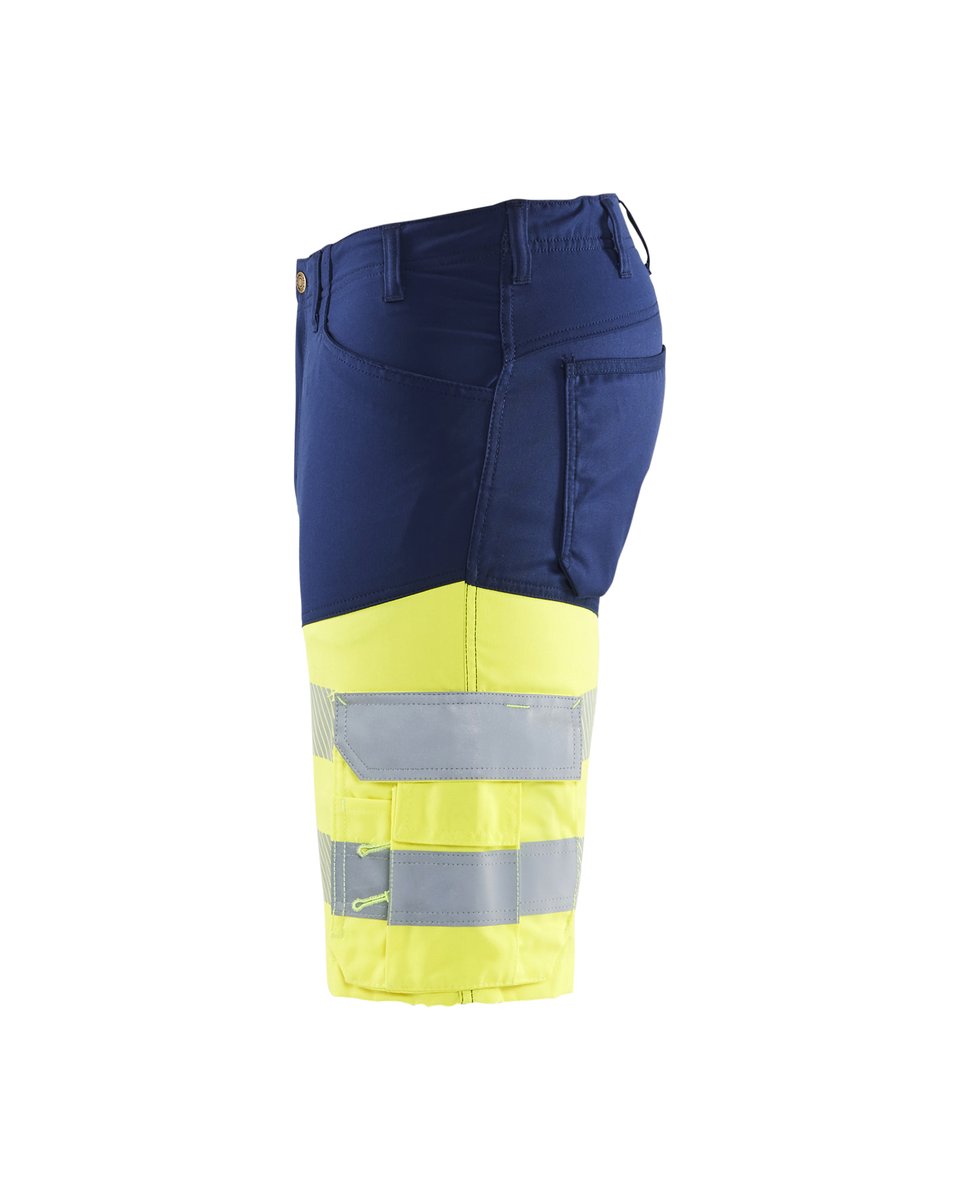 Blåkläder 1541 High Vis Short met stretch - Marine/High Vis Geel