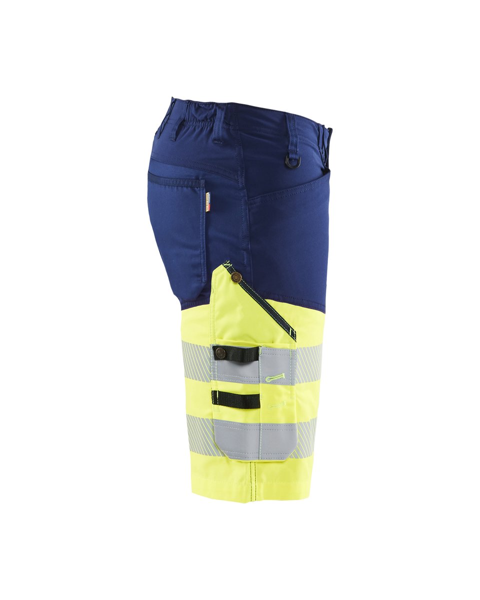 Blåkläder 1541 High Vis Short met stretch - Marine/High Vis Geel
