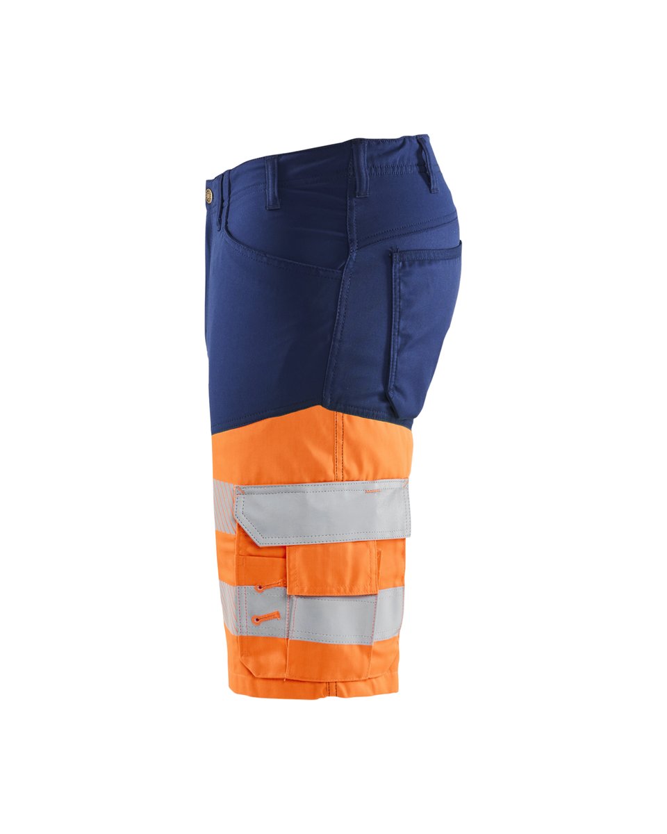 Blåkläder 1541 High Vis Short met stretch - Marineblauw/Oranje