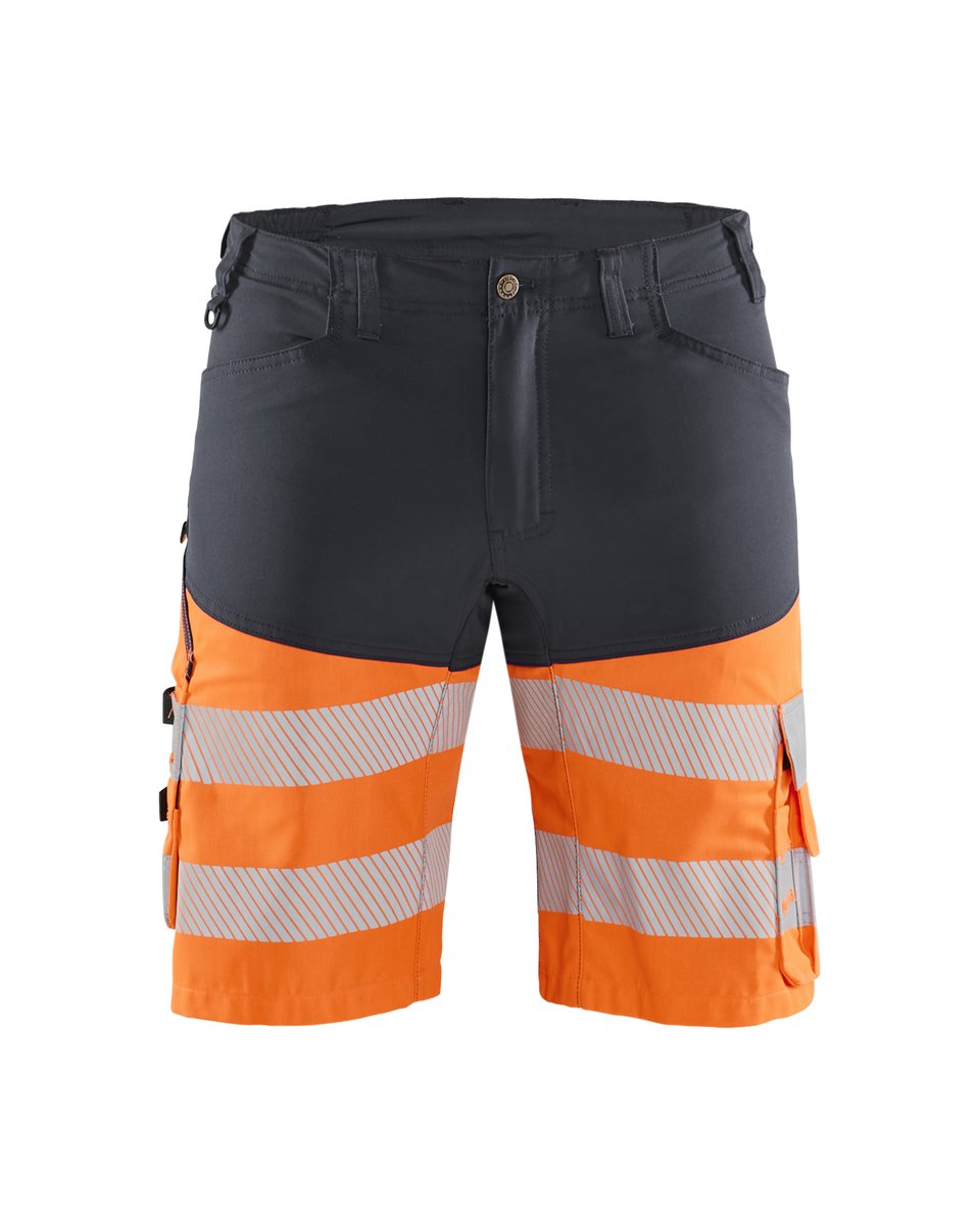 Blåkläder 1541 High Vis Short met stretch - Medium grijs/ High Vis Oranje
