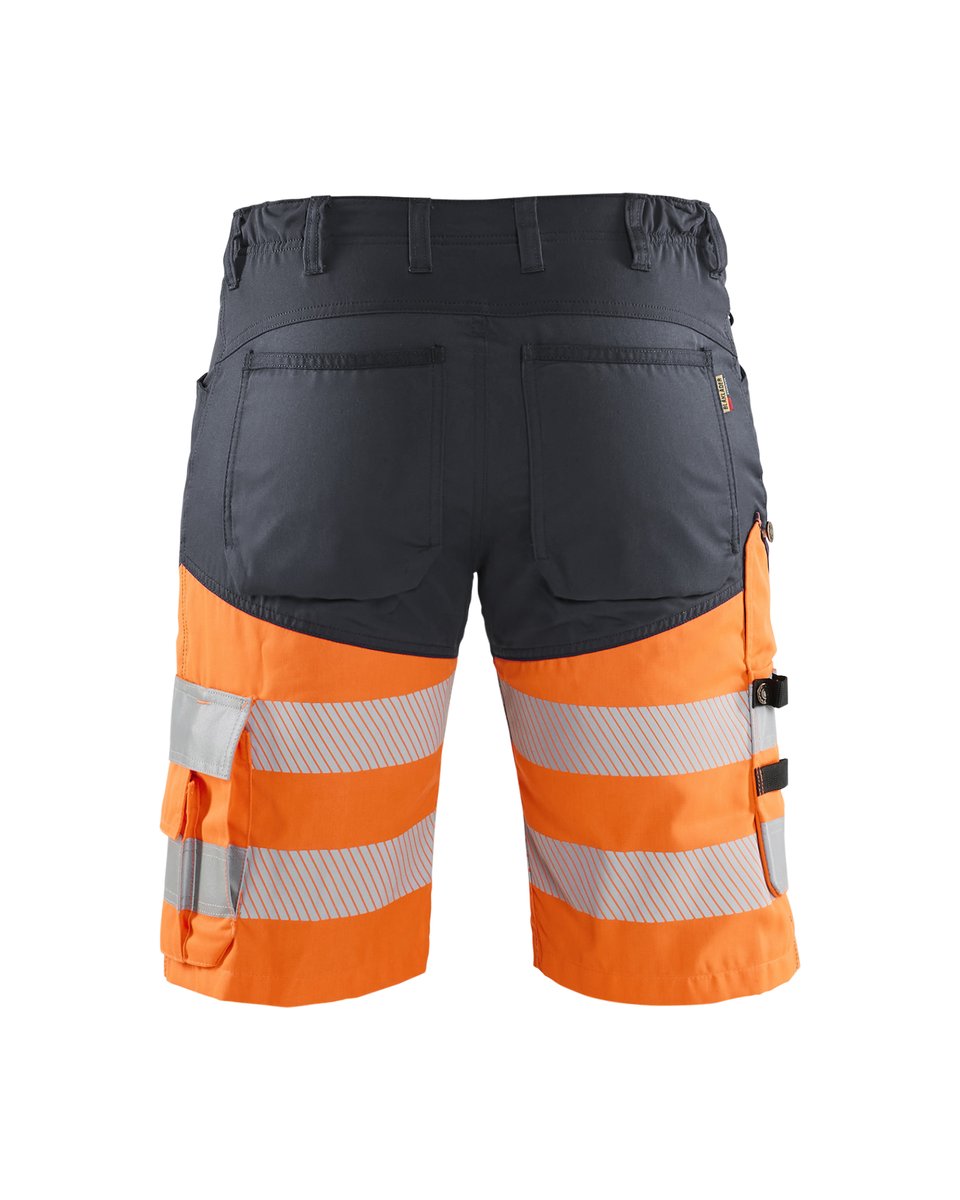 Blåkläder 1541 High Vis Short met stretch - Medium grijs/ High Vis Oranje