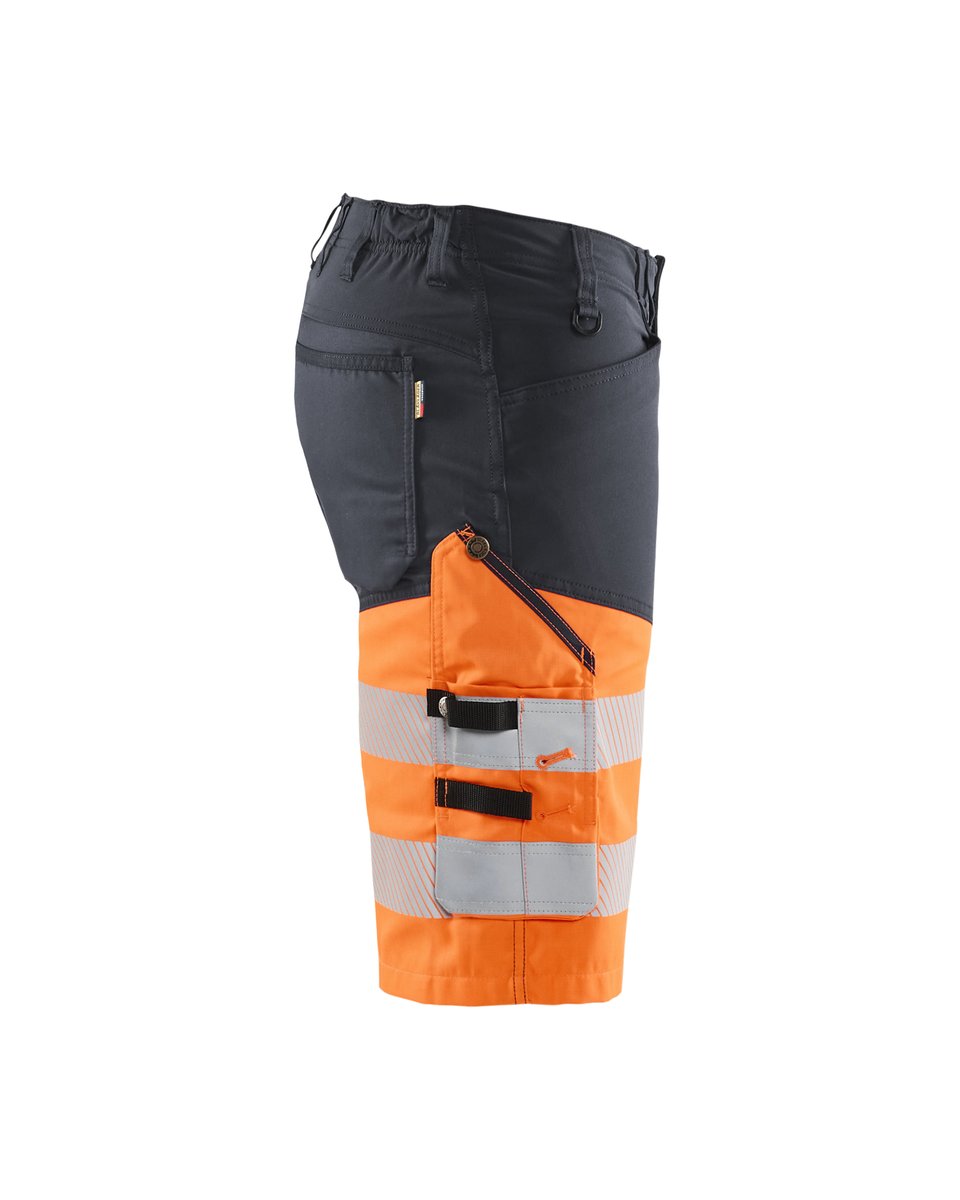 Blåkläder 1541 High Vis Short met stretch - Medium grijs/ High Vis Oranje