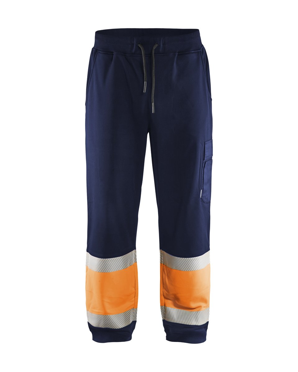 Blåkläder 1549 High Vis Sweatpants - Marineblauw/Oranje