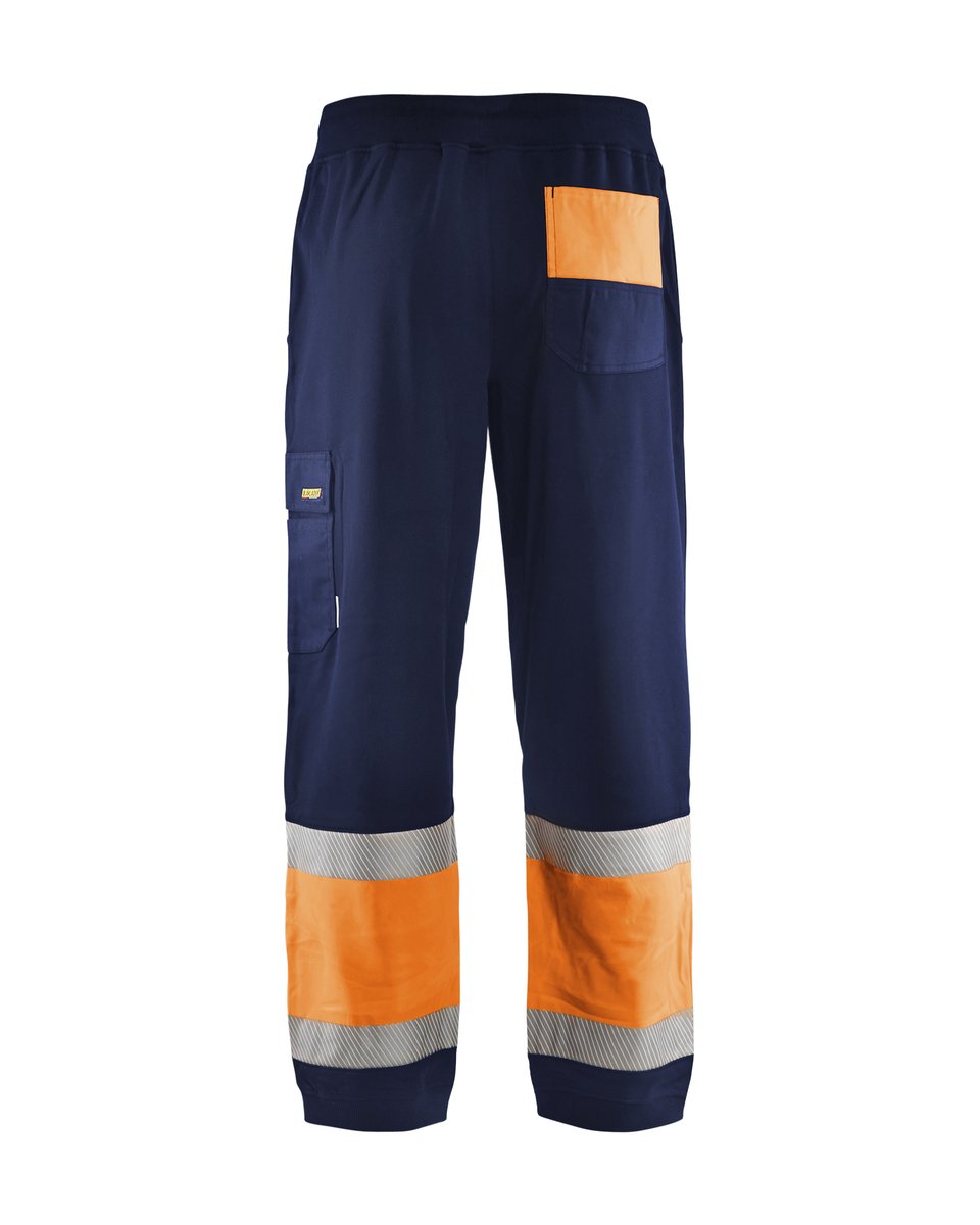 Blåkläder 1549 High Vis Sweatpants - Marineblauw/Oranje