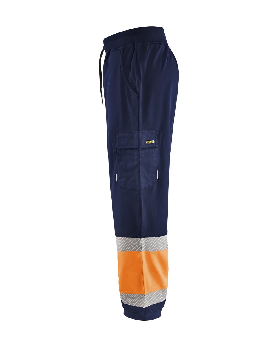 Blåkläder 1549 High Vis Sweatpants - Marineblauw/Oranje