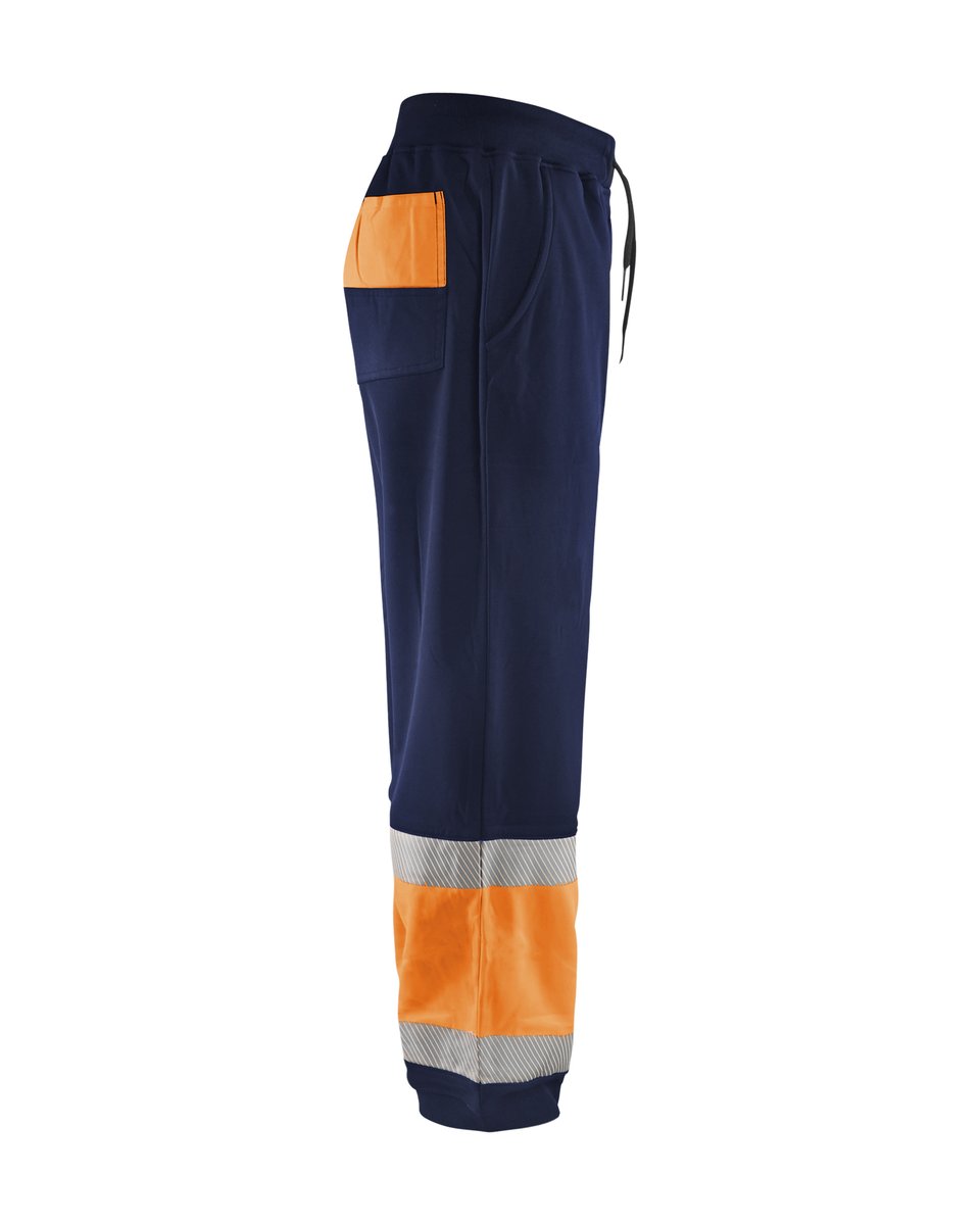 Blåkläder 1549 High Vis Sweatpants - Marineblauw/Oranje