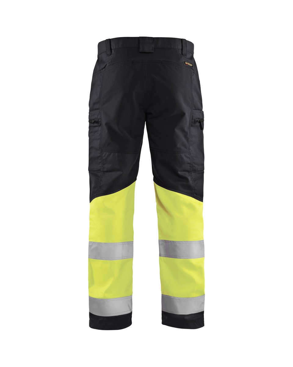 Blåkläder 1551 High Vis Werkbroek met stretch - Zwart/High Vis Geel