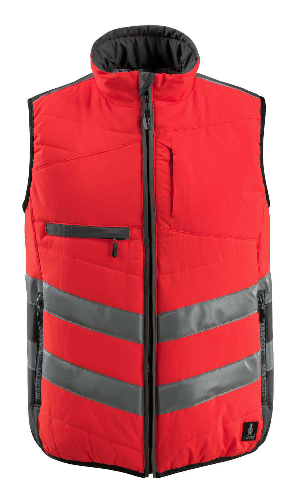 MASCOT® Grimsby Wintervest – Hi-Vis Rood/Donkerantraciet