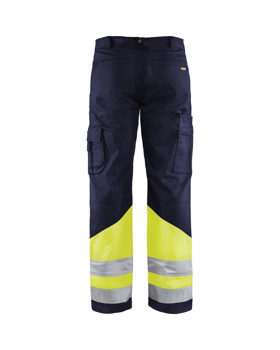 Blåkläder 1564 High Vis Werkbroek - Marine/High Vis Geel
