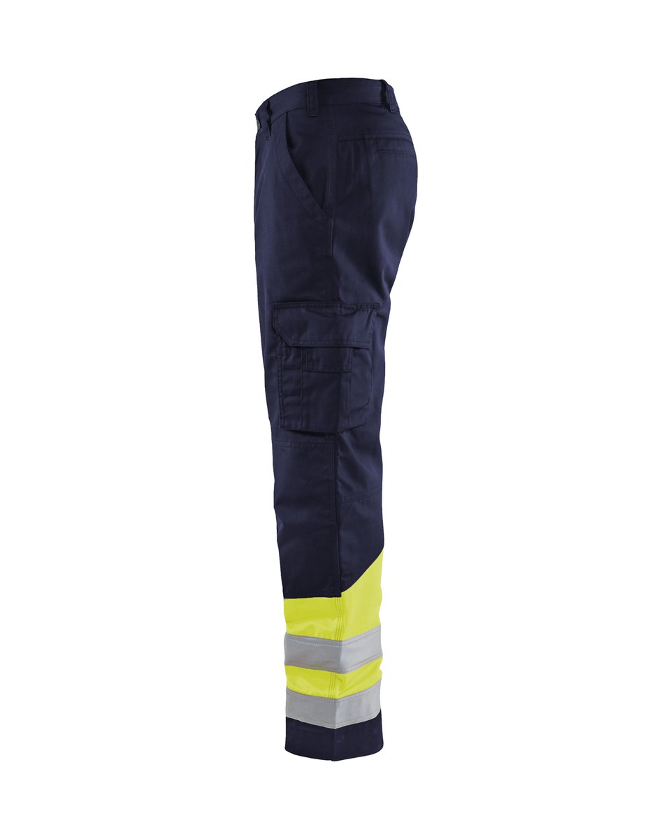 Blåkläder 1564 High Vis Werkbroek - Marine/High Vis Geel
