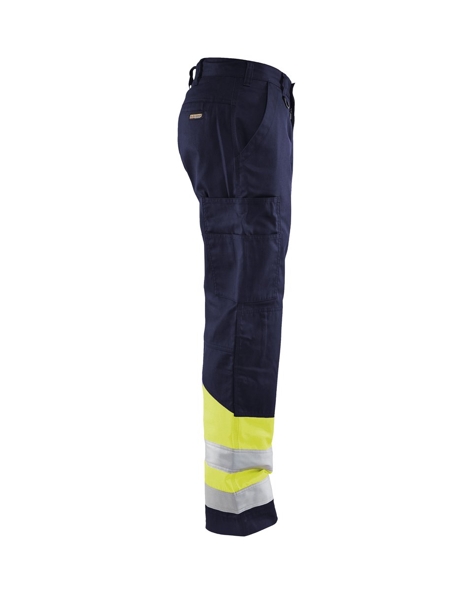 Blåkläder 1564 High Vis Werkbroek - Marine/High Vis Geel