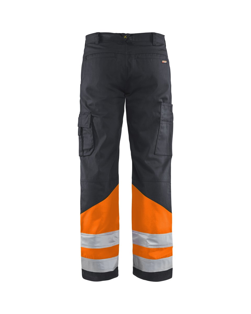 Blåkläder 1564 High Vis Werkbroek - Medium grijs/ High Vis Oranje