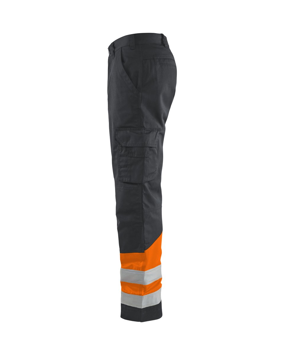 Blåkläder 1564 High Vis Werkbroek - Medium grijs/ High Vis Oranje
