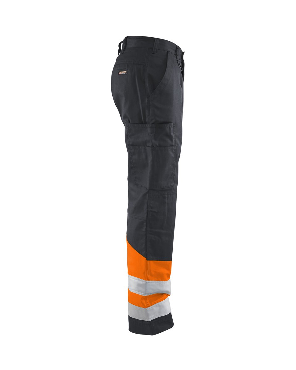 Blåkläder 1564 High Vis Werkbroek - Medium grijs/ High Vis Oranje