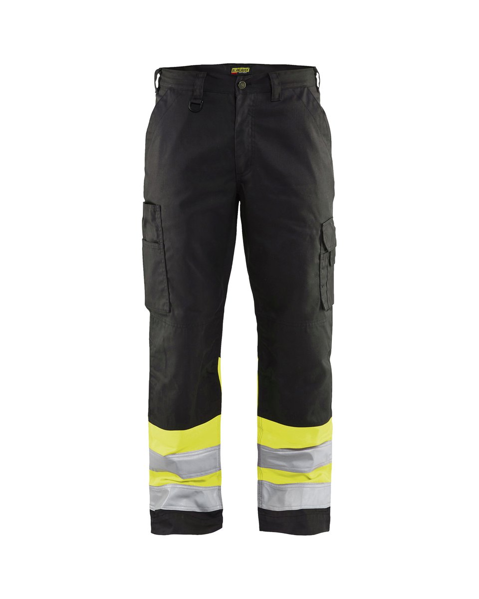 Blåkläder 1564 High Vis Werkbroek - Zwart/High Vis Geel