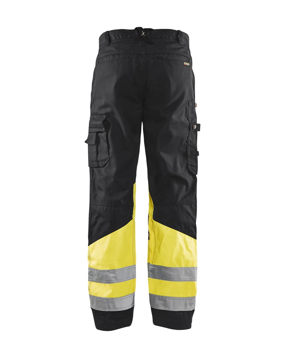 Blåkläder 1564 High Vis Werkbroek - Zwart/High Vis Geel