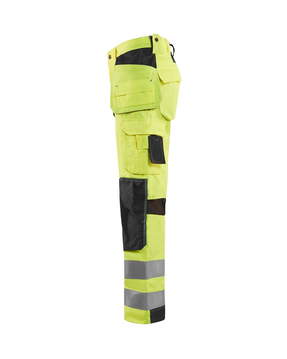 Blåkläder 1565 High Vis Werkbroek met ventilatie en gereedschapszakken - High Vis Geel/Zwart