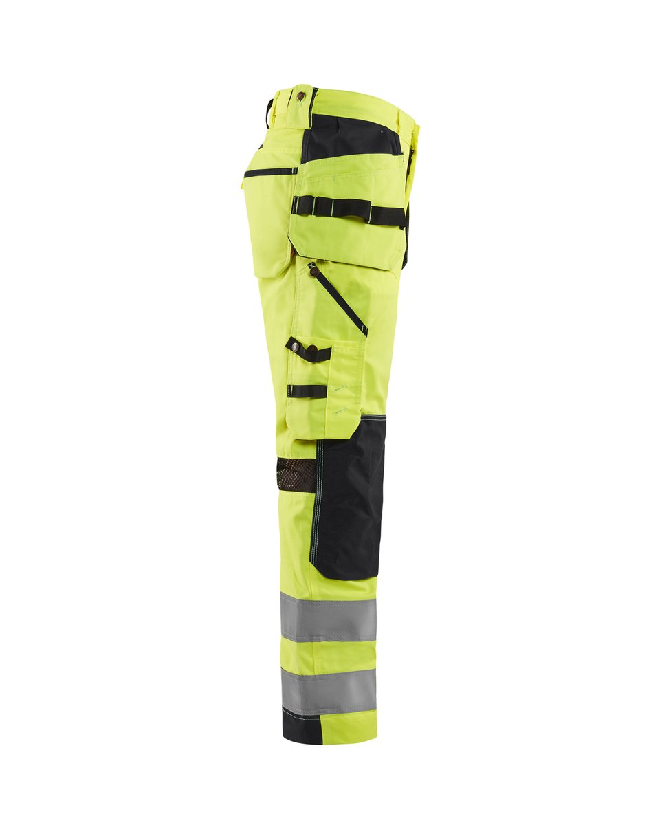 Blåkläder 1565 High Vis Werkbroek met ventilatie en gereedschapszakken - High Vis Geel/Zwart