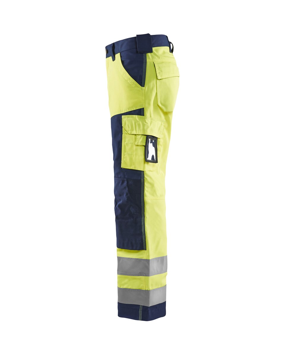 Blåkläder 1566 High Vis Werkbroek - High Vis Geel/Marineblauw