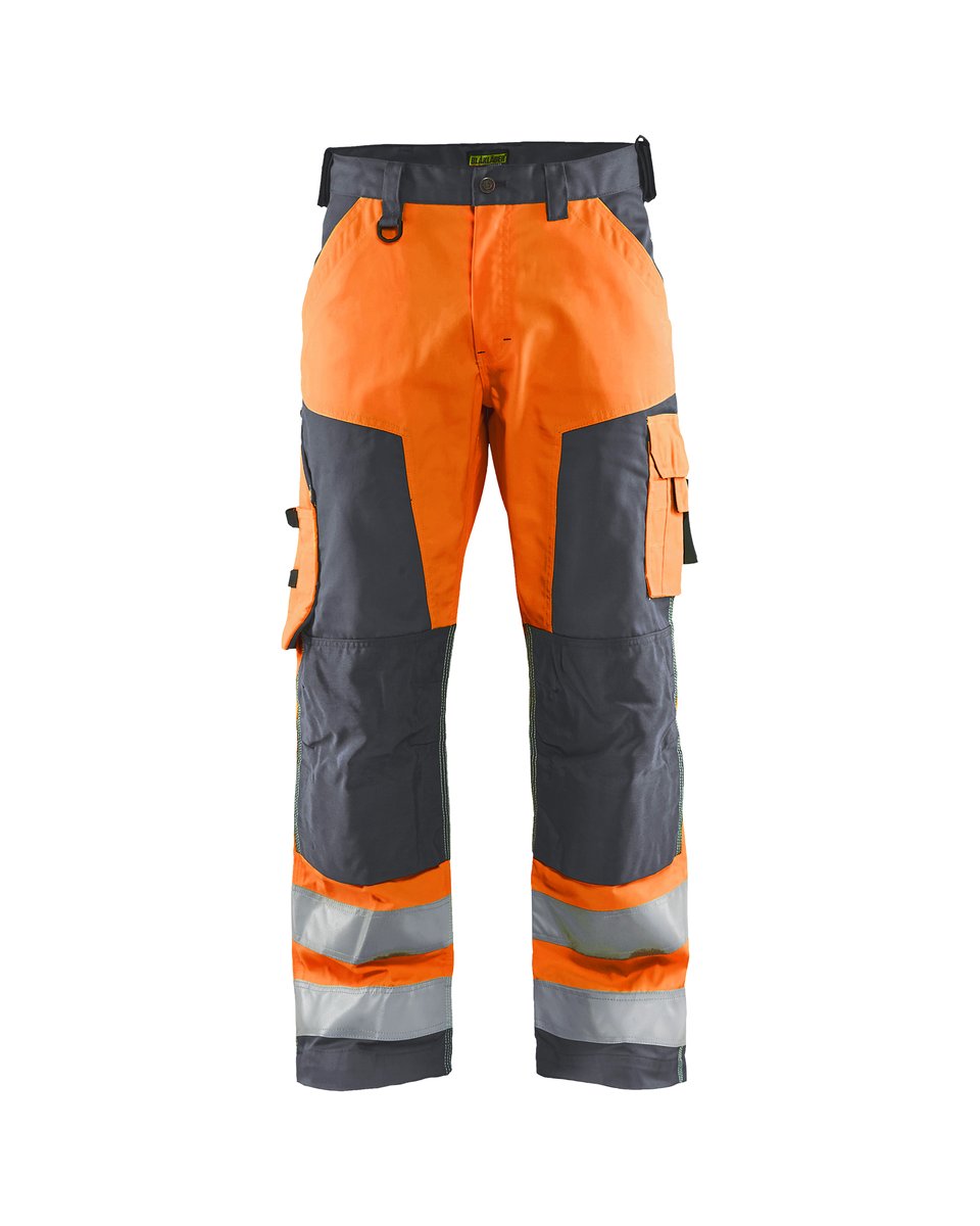 Blåkläder 1566 High Vis Werkbroek - High Vis Oranje/Medium grijs