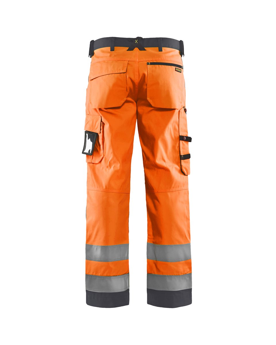Blåkläder 1566 High Vis Werkbroek - High Vis Oranje/Medium grijs