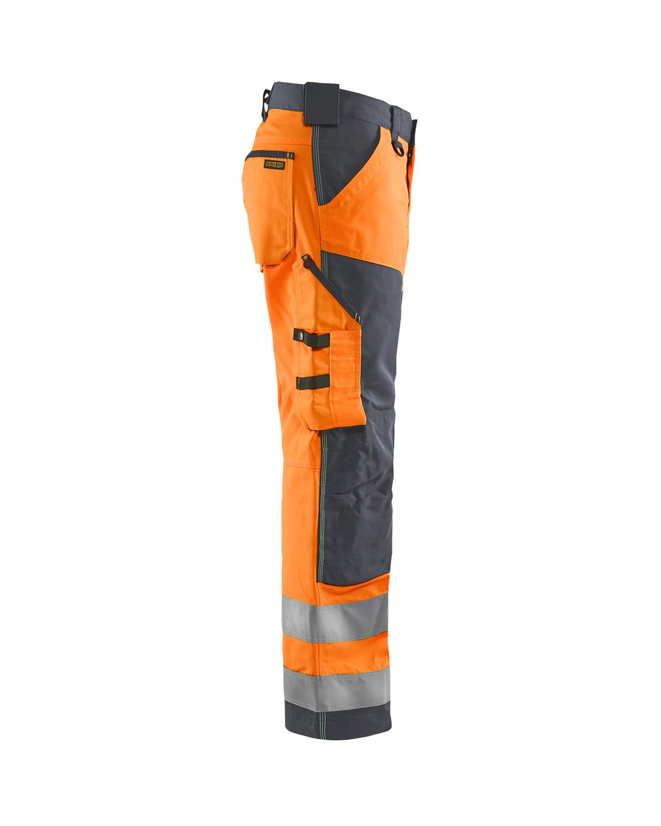 Blåkläder 1566 High Vis Werkbroek - High Vis Oranje/Medium grijs