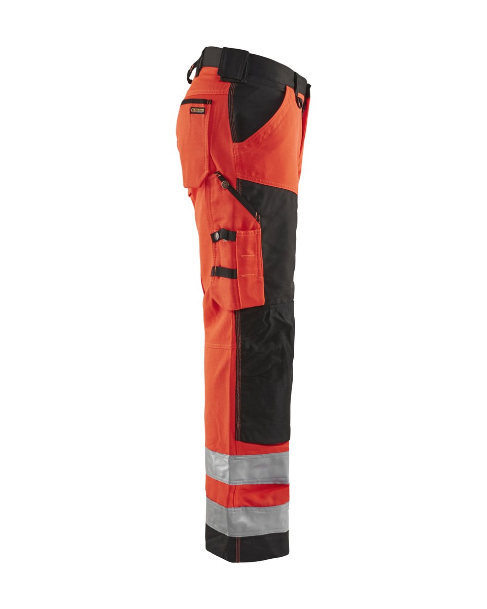 Blåkläder 1566 High Vis Werkbroek - High Vis Rood/Zwart