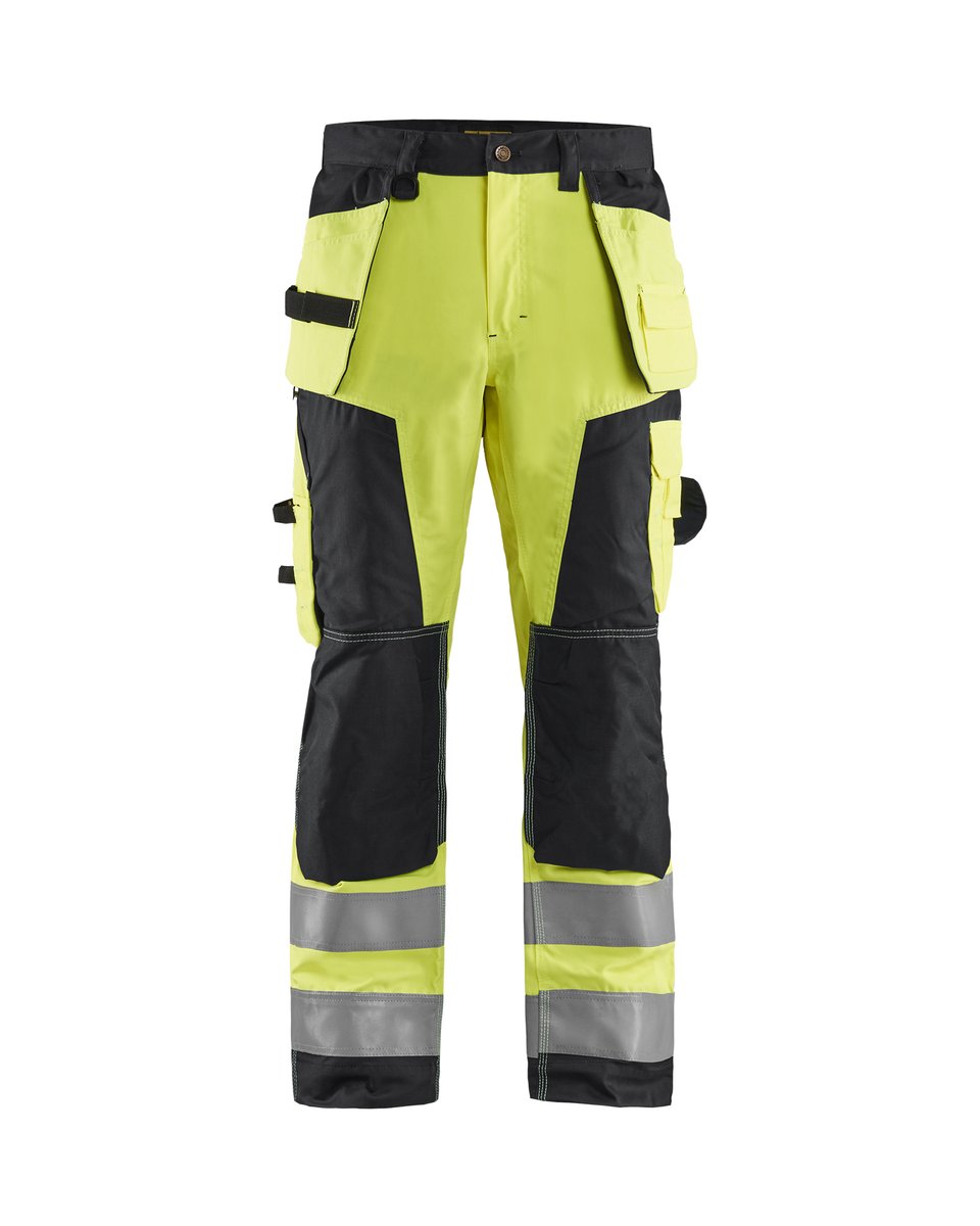 Blåkläder 1568 High Vis werkbroek met gereedschapzakken - High Vis Geel/Zwart