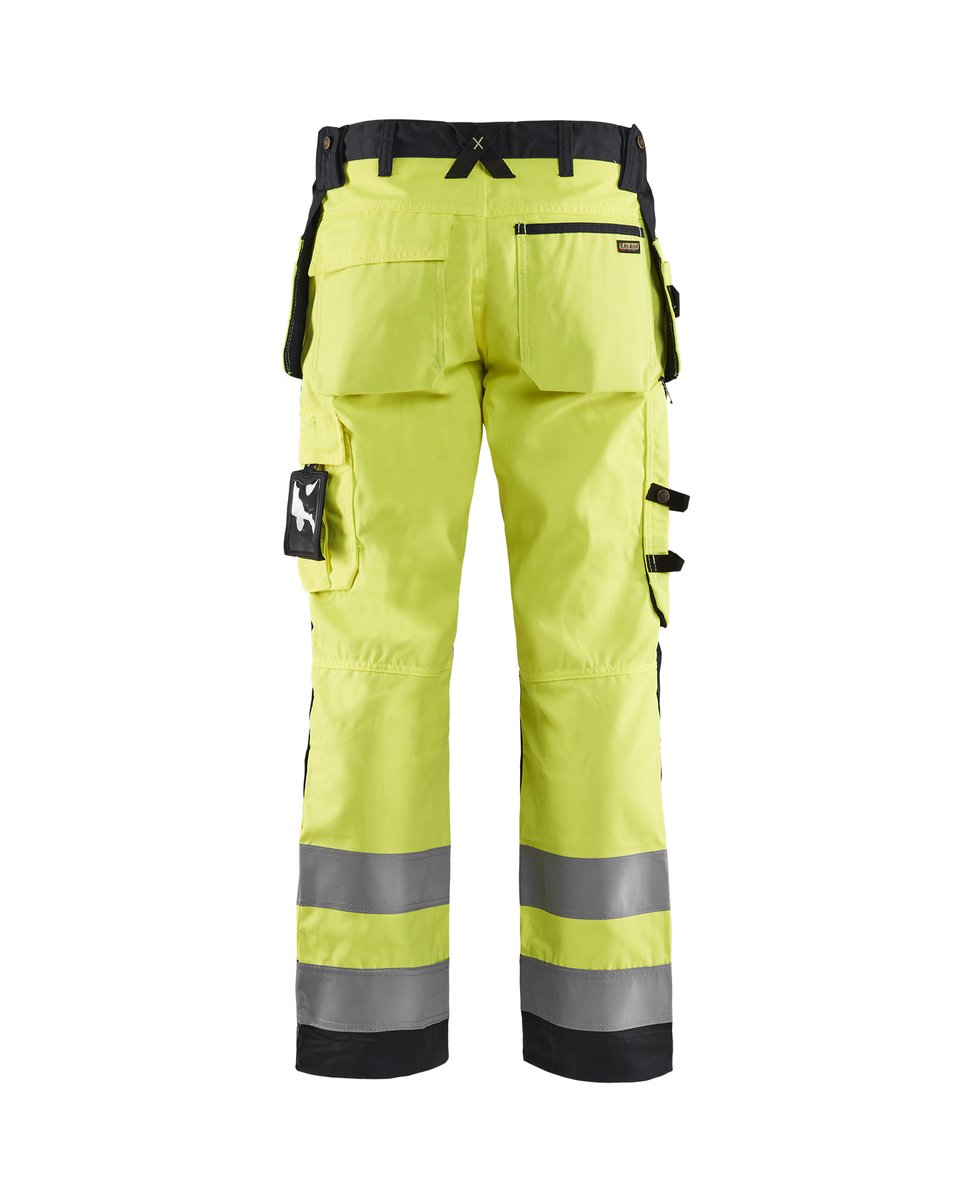 Blåkläder 1568 High Vis werkbroek met gereedschapzakken - High Vis Geel/Zwart