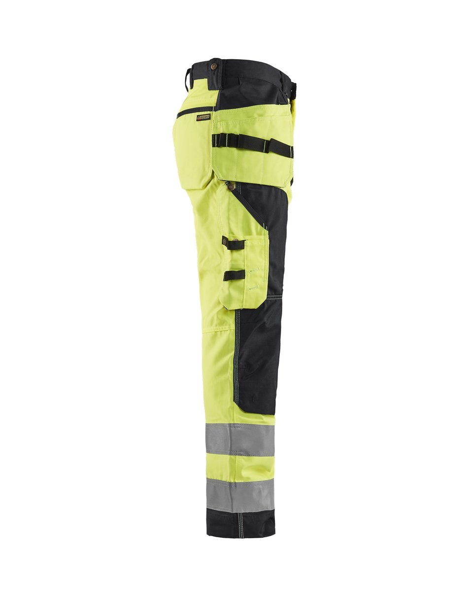 Blåkläder 1568 High Vis werkbroek met gereedschapzakken - High Vis Geel/Zwart