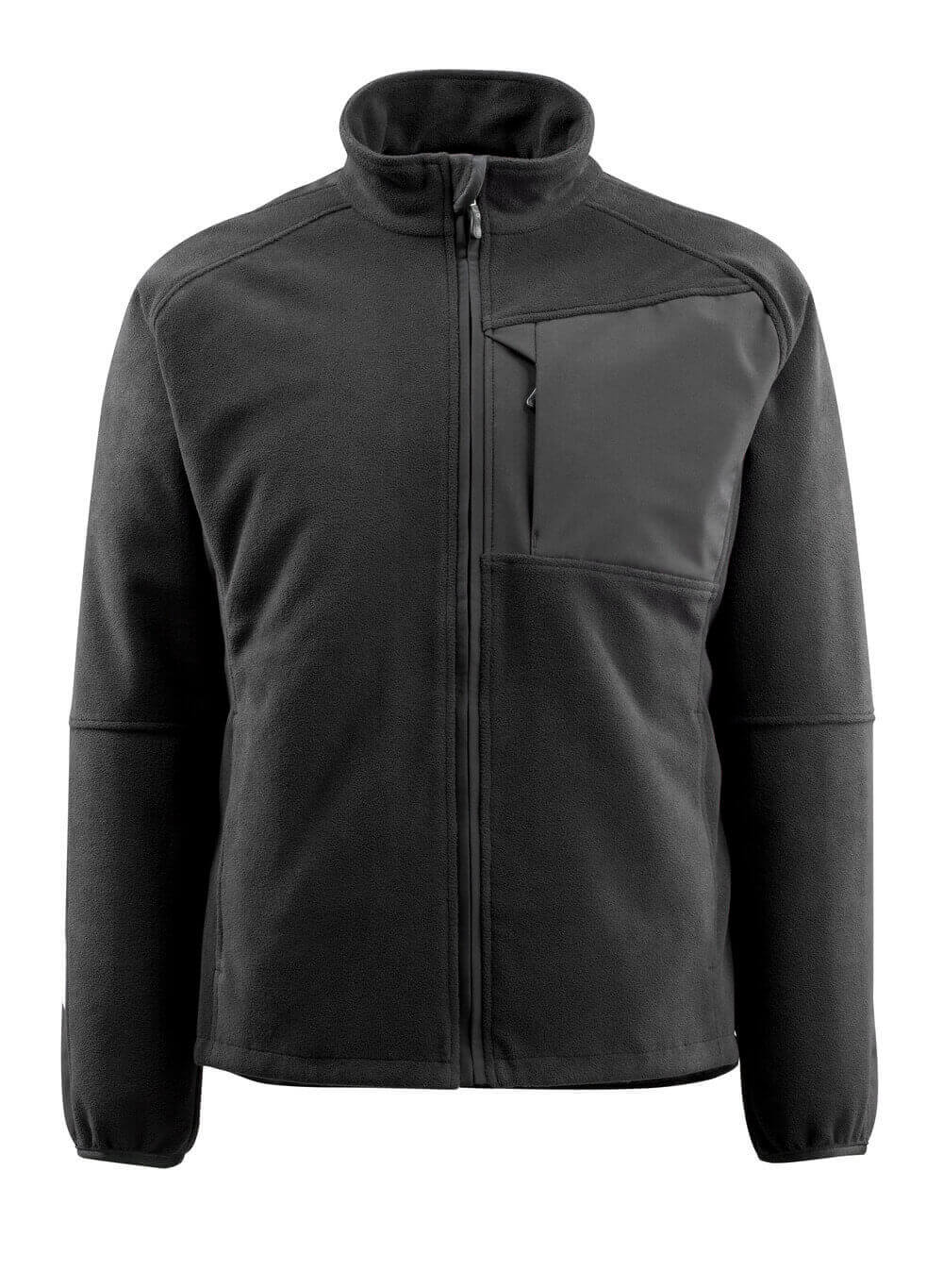 MASCOT® Unique Fleece jas winddicht effen – Zwart