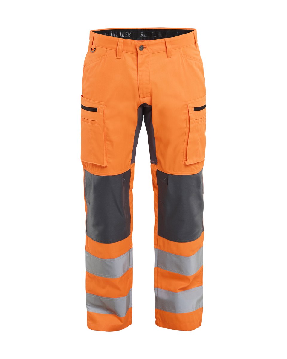 Blåkläder 1585 High Vis werkbroek met stretch - High Vis Oranje/Medium grijs