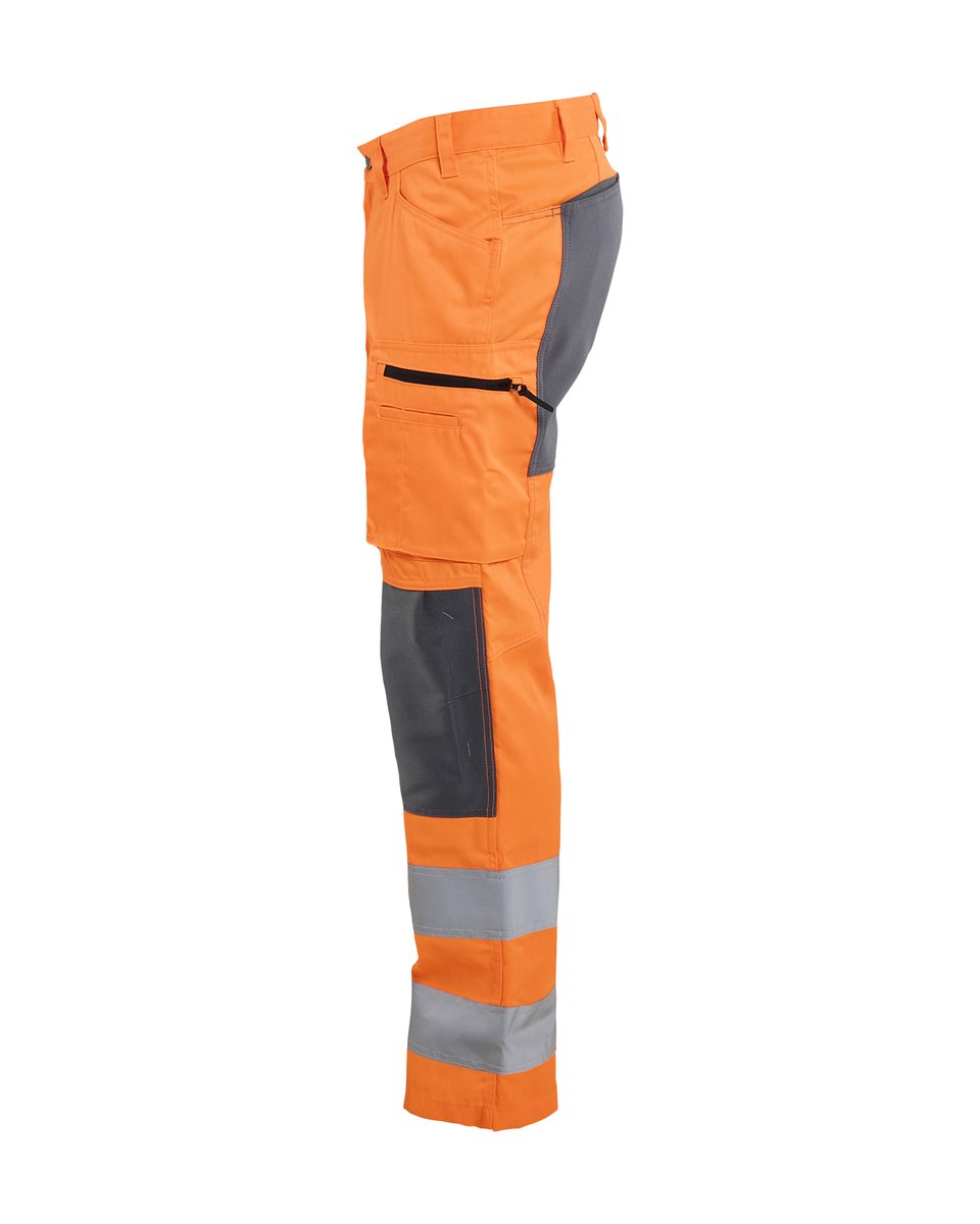 Blåkläder 1585 High Vis werkbroek met stretch - High Vis Oranje/Medium grijs