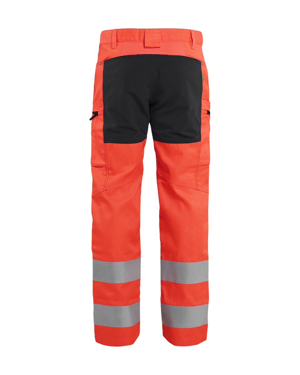 Blåkläder 1585 High Vis werkbroek met stretch - High Vis Rood/Zwart