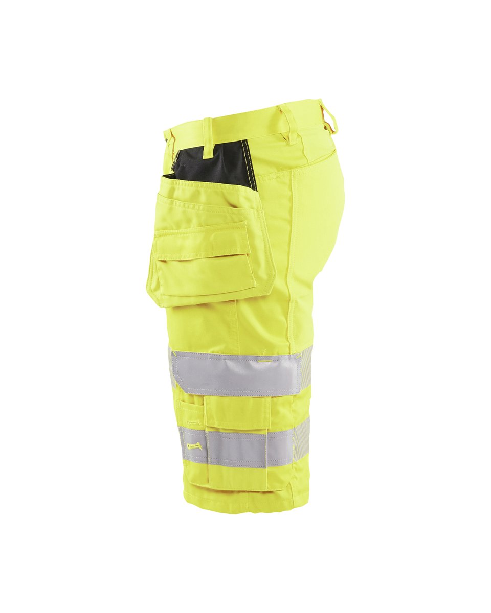 Blåkläder 1586 High Vis short met stretch en gereedschapszakken - High Vis Geel