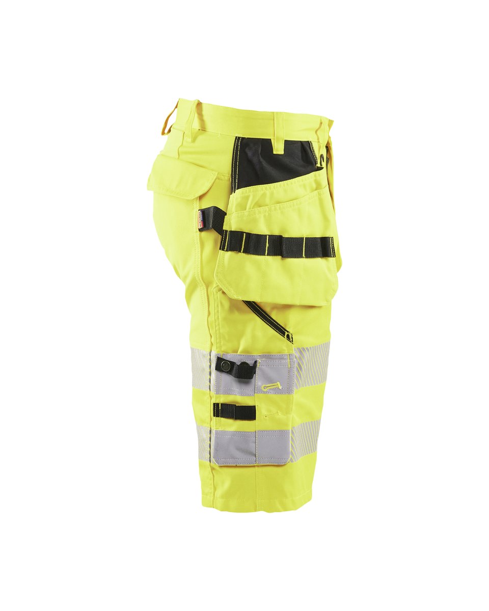 Blåkläder 1586 High Vis short met stretch en gereedschapszakken - High Vis Geel