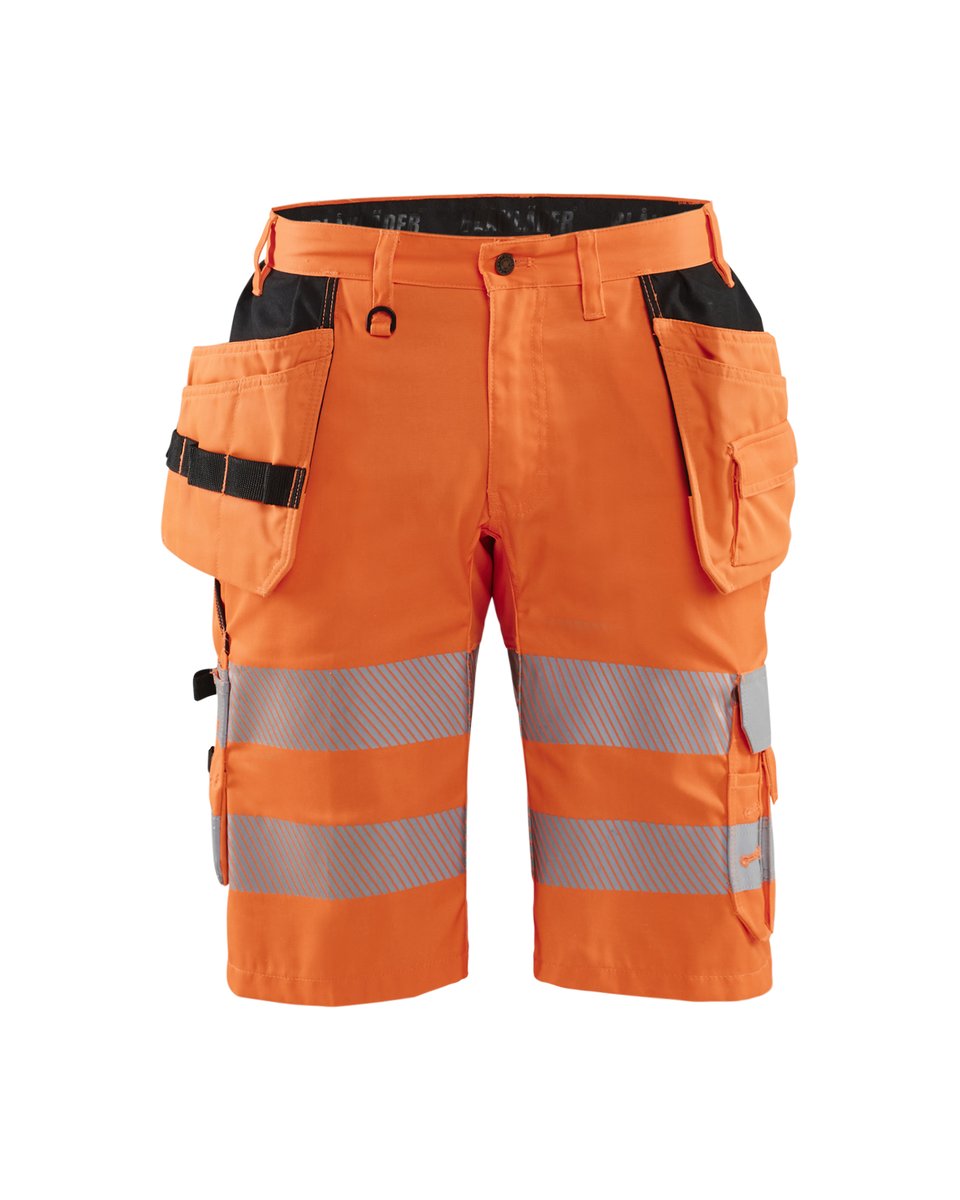 Blåkläder 1586 High Vis short met stretch en gereedschapszakken - High Vis Oranje