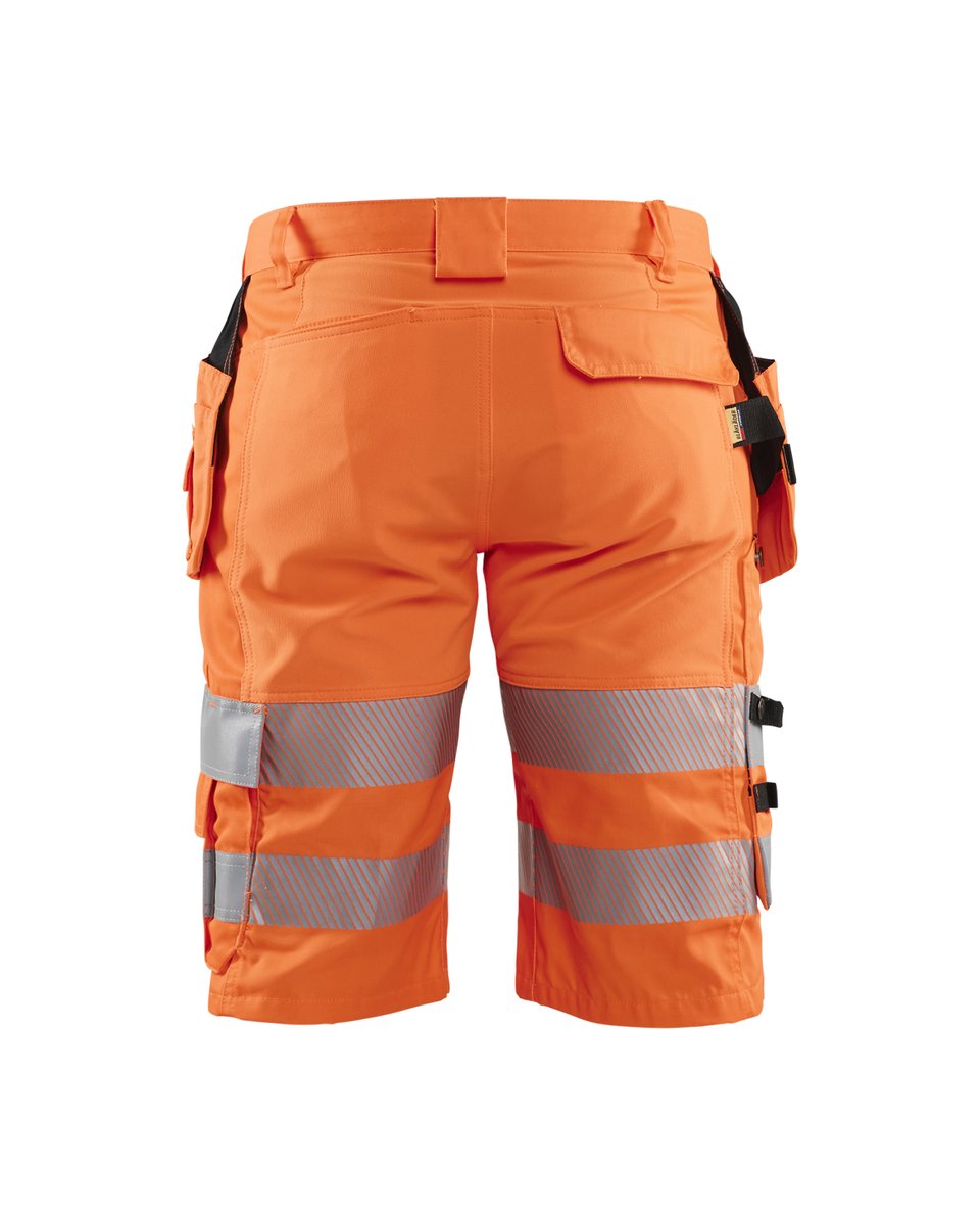 Blåkläder 1586 High Vis short met stretch en gereedschapszakken - High Vis Oranje