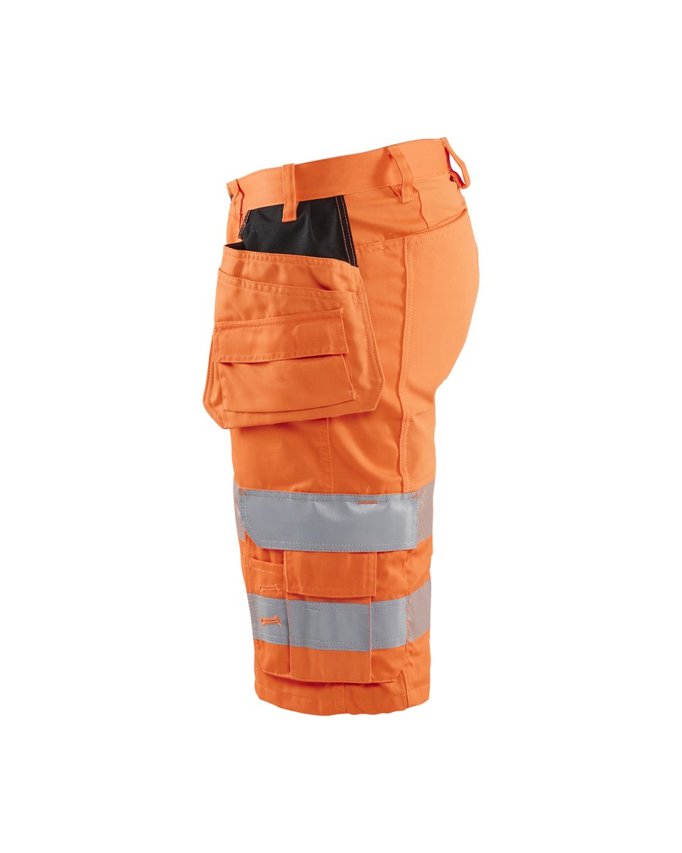 Blåkläder 1586 High Vis short met stretch en gereedschapszakken - High Vis Oranje