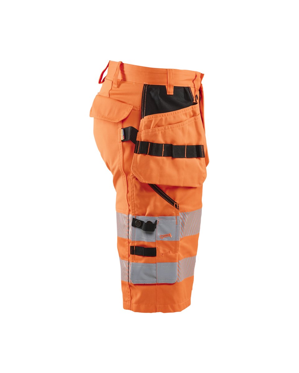 Blåkläder 1586 High Vis short met stretch en gereedschapszakken - High Vis Oranje