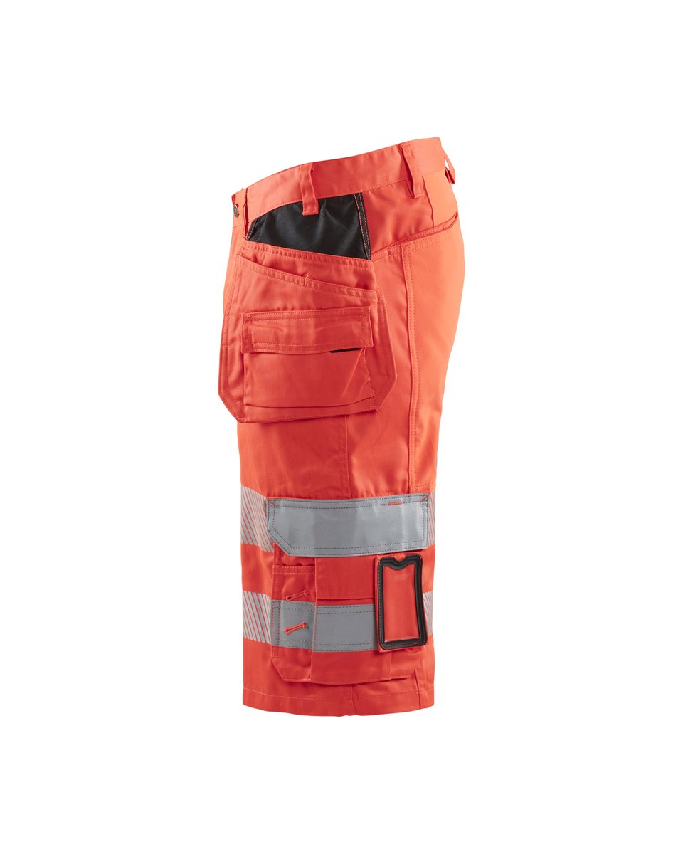 Blåkläder 1586 High Vis short met stretch en gereedschapszakken - High Vis Rood