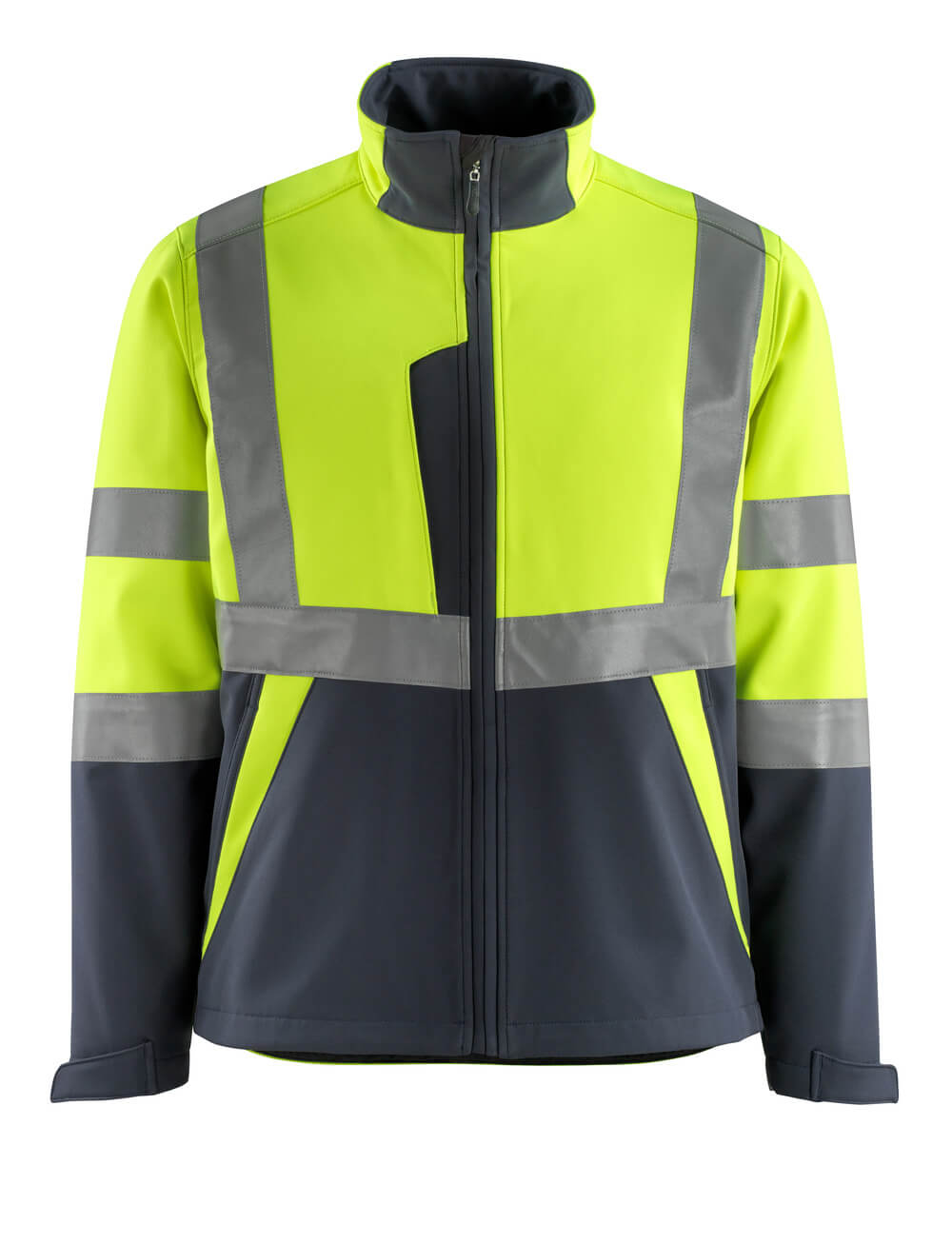 MASCOT® Kiama Softshell jas – Fluor Geel/Marine