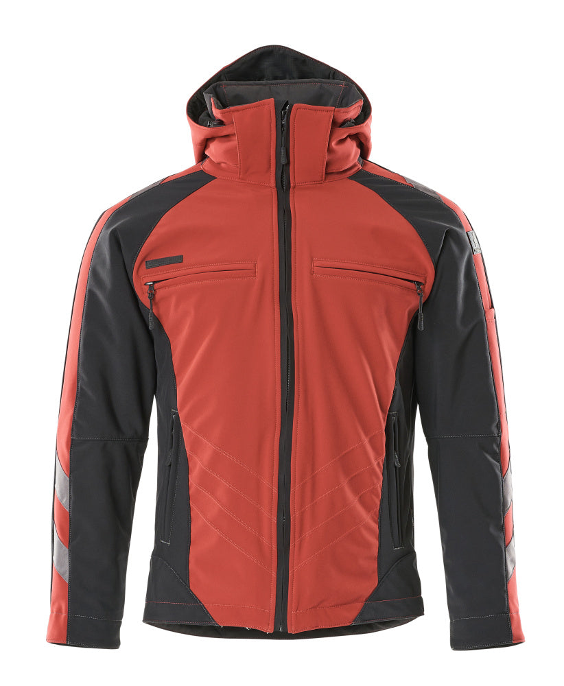 MASCOT® Unique Winterjas met capuchon – Rood/Zwart
