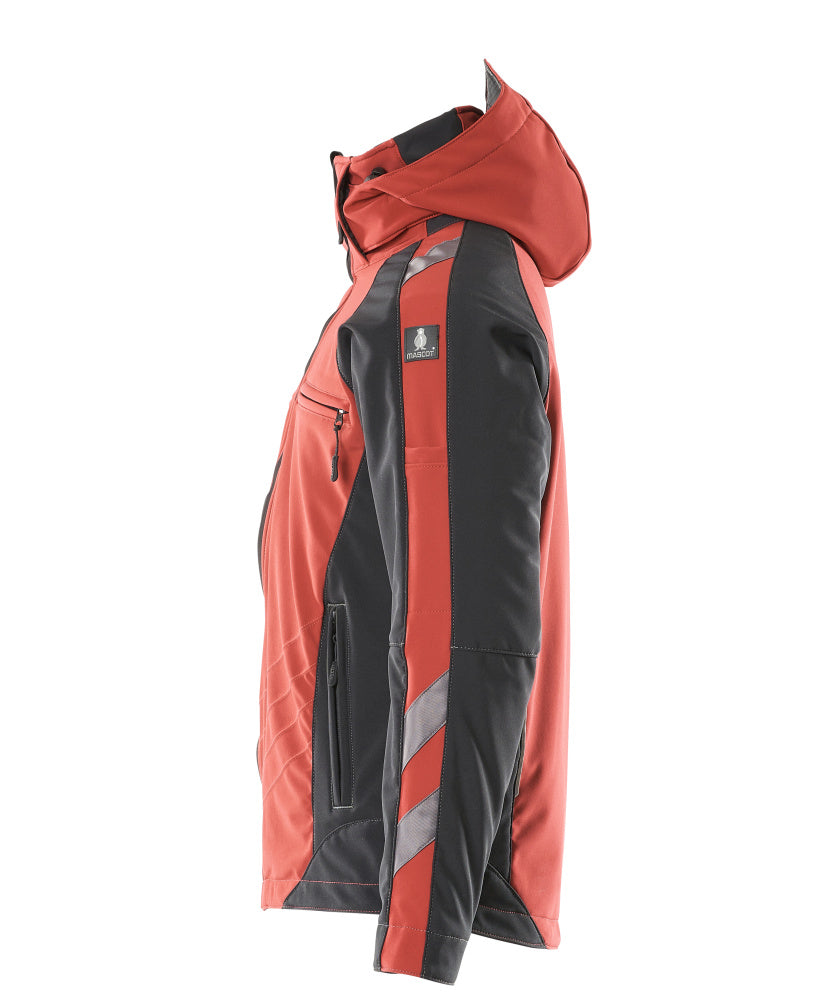 MASCOT® Unique Winterjas met capuchon – Rood/Zwart
