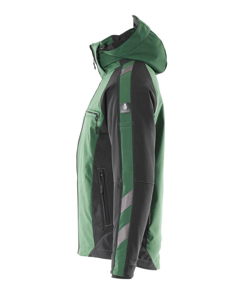 MASCOT® Unique Winterjas met capuchon – Groen/Zwart