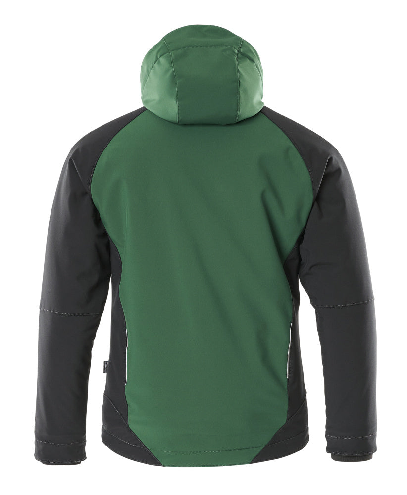 MASCOT® Unique Winterjas met capuchon – Groen/Zwart