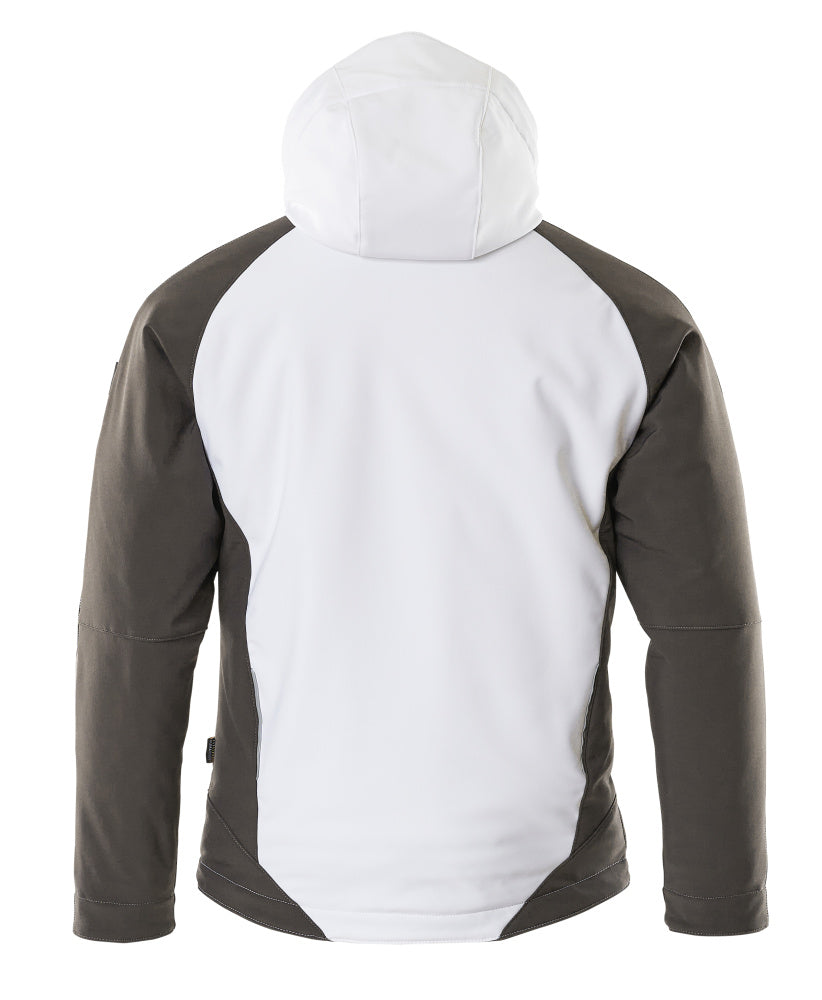 MASCOT® Unique Winterjas met capuchon – Wit/Donkerantraciet